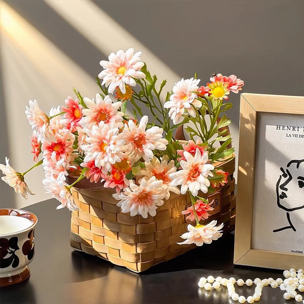 Composition florale fausse Bouquet marguerite prairie vintage
