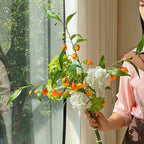 Serene Chinoiserie Sandersonia Lily Elegant Artificial Floral Arrangement