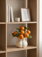 Premium Faux Mandarin Orange Stems Elegant Artificial Floral Arrangement