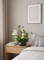 Luxury Zen Asian-Inspired Plum Blossom Artificial Floral Arrangement