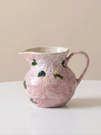 Hand-painted Blush Lilac Hydrangea Ceramic Vase