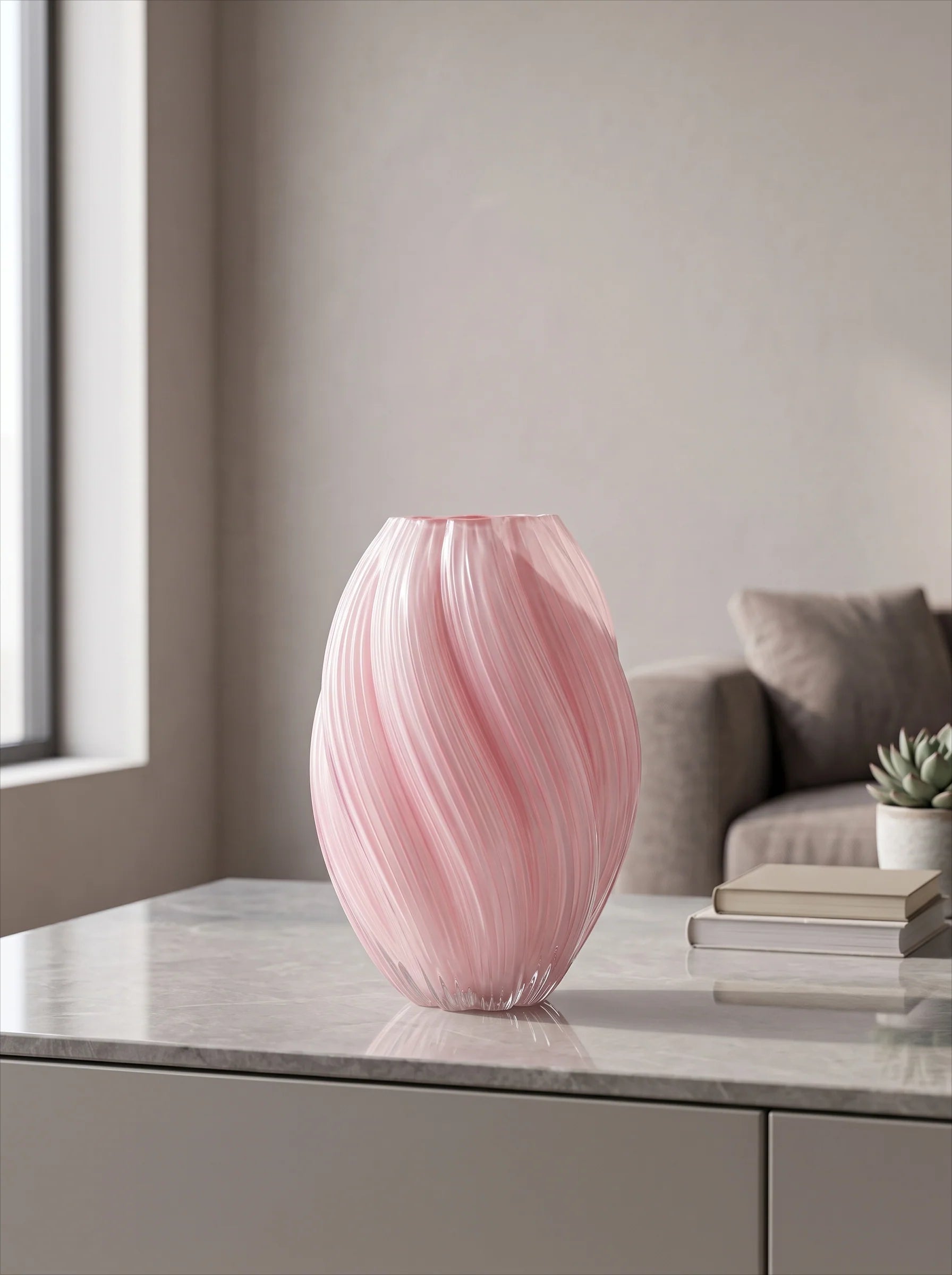 Ripple Art Glass Vase