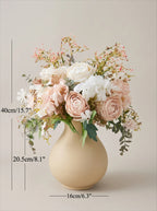 Luxury Vintage Blush Ranunculus & Rose Artificial Floral Arrangement
