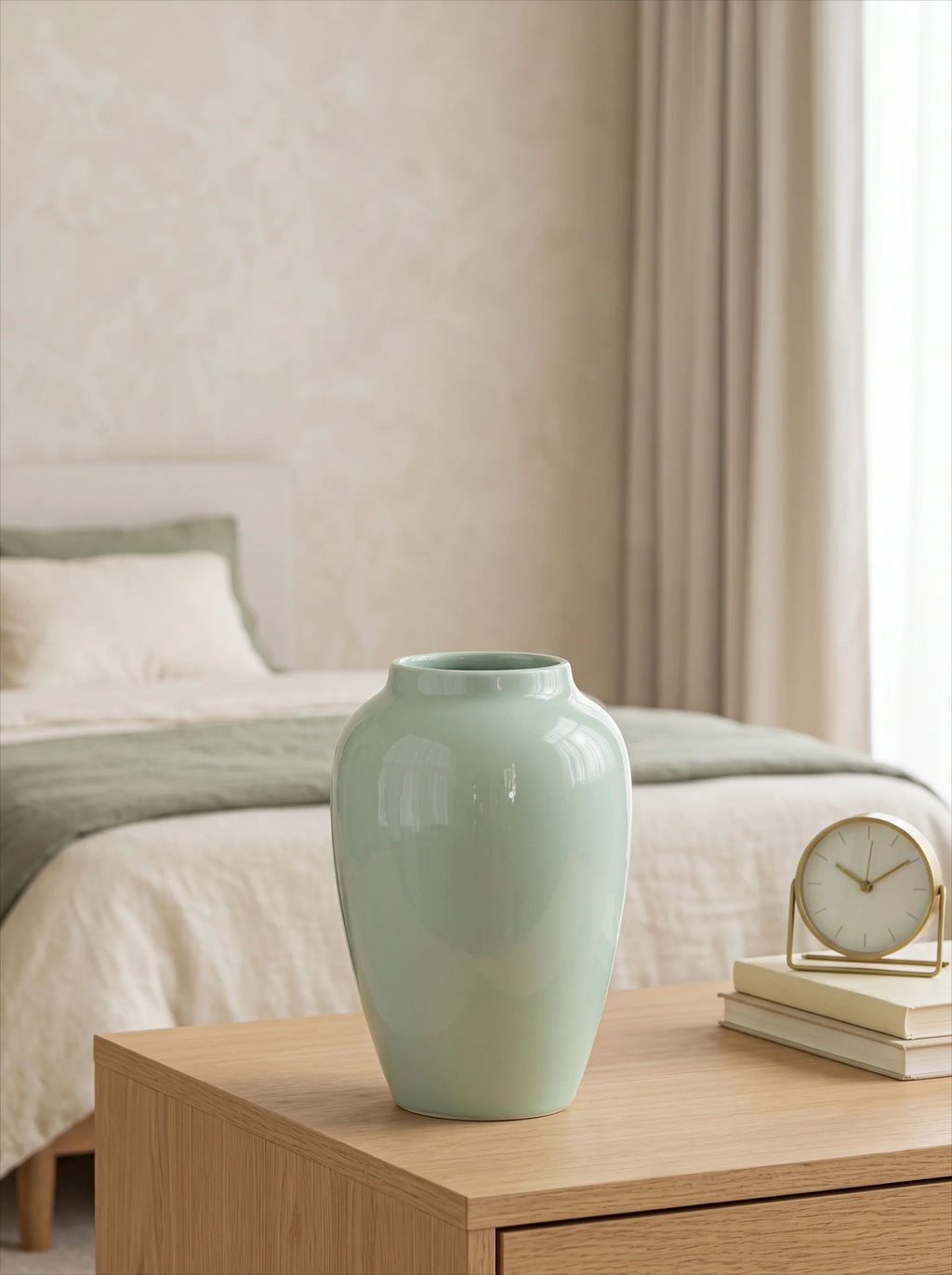 Artisan Light-Celadon Porcelain Vase