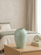 Artisan Light-Celadon Porcelain Vase