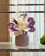 Arrangement floral artificiel Cymbidium Lavande