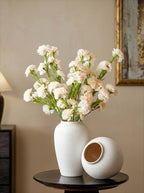 Modern Minimalist Textured Off-White Ceramic Vase