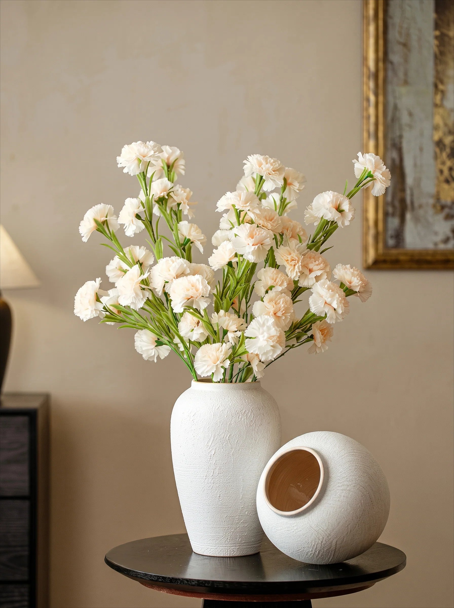 Modern Minimalist Textured Off-White Ceramic Vase