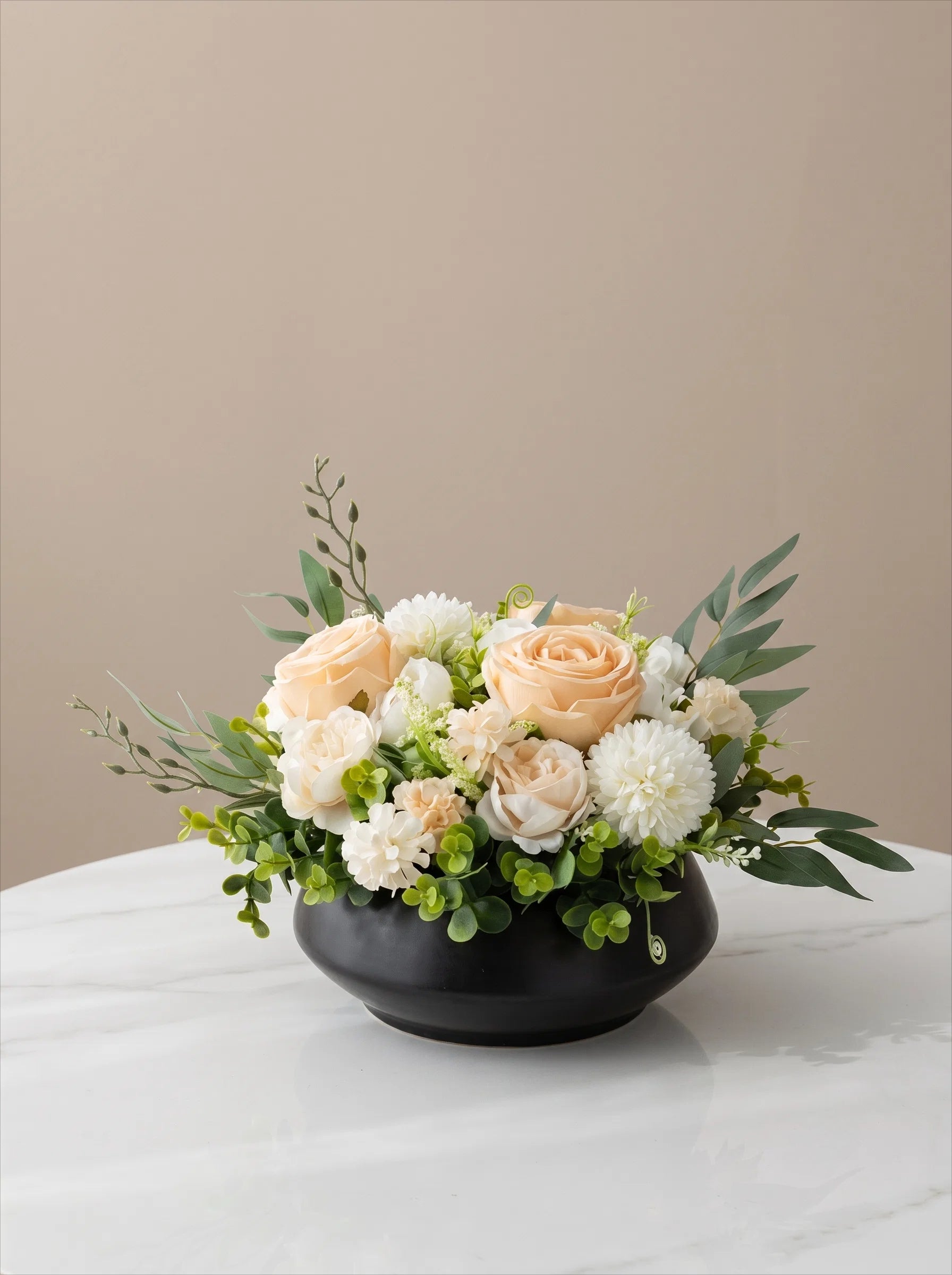 Luxury Nordic Fresh Champagne Rose Artificial Floral Arrangement