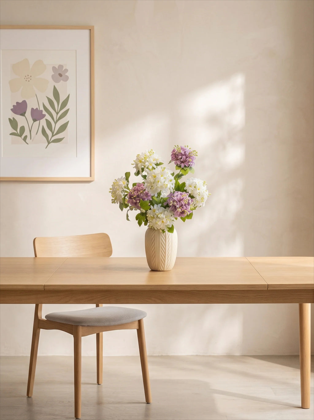 Lyxig Real-Touch Vit Hortensia Elegant Konstgjord Blomsterarrangemang