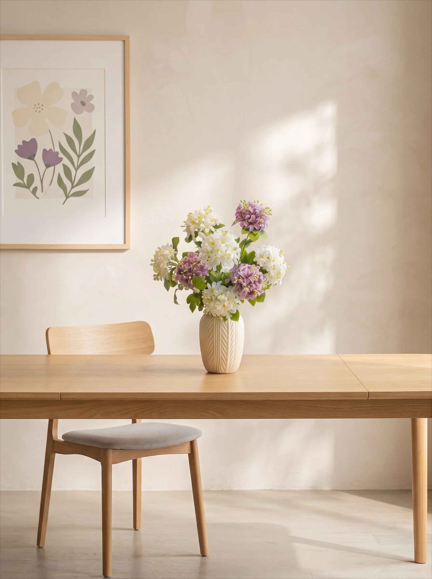 Luxury Real-Touch White Hydrangea Elegant Artificial Floral Arrangement