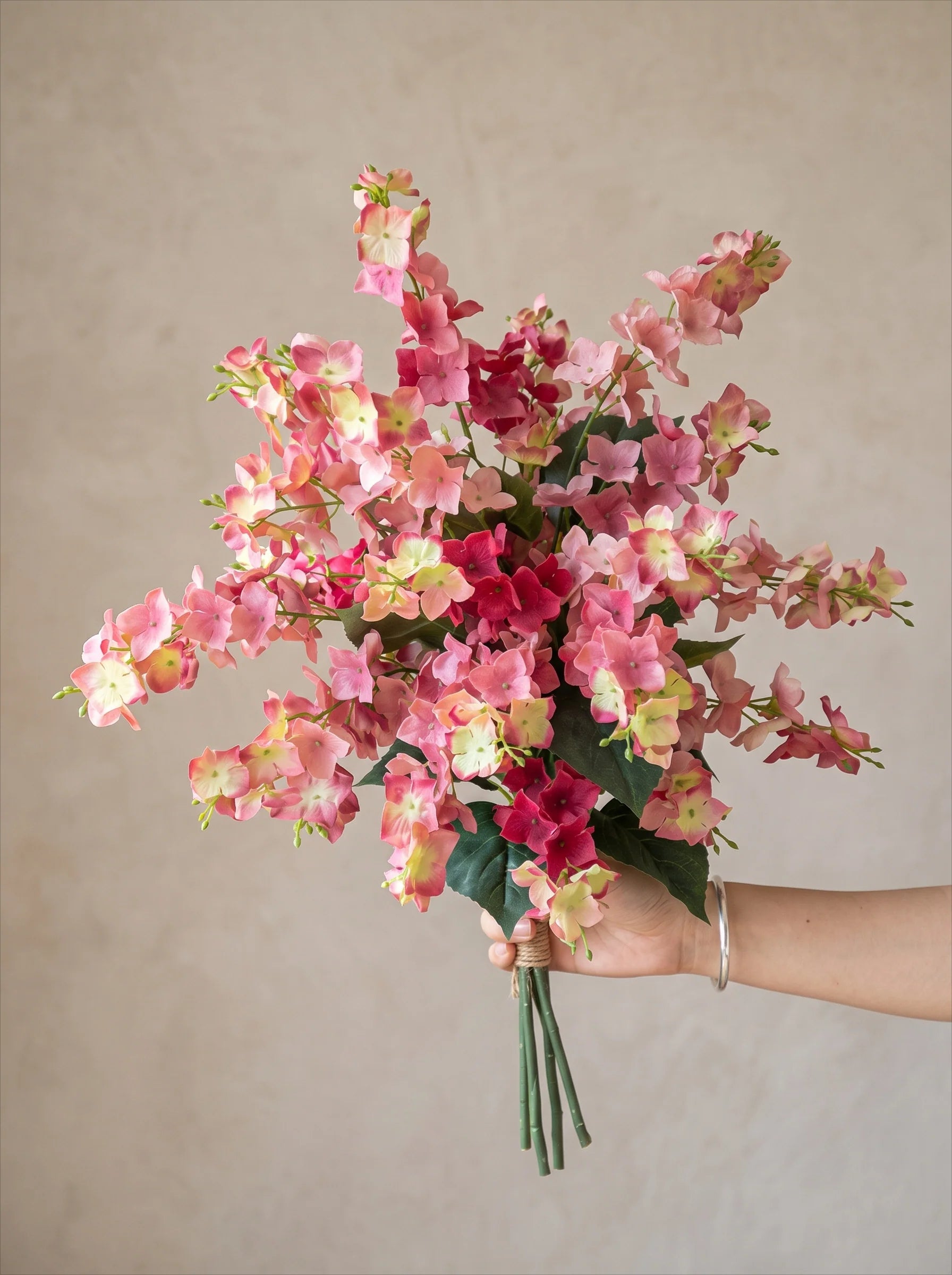 Blush Hydrangea Opulence Artisan Faux Floral Arrangement