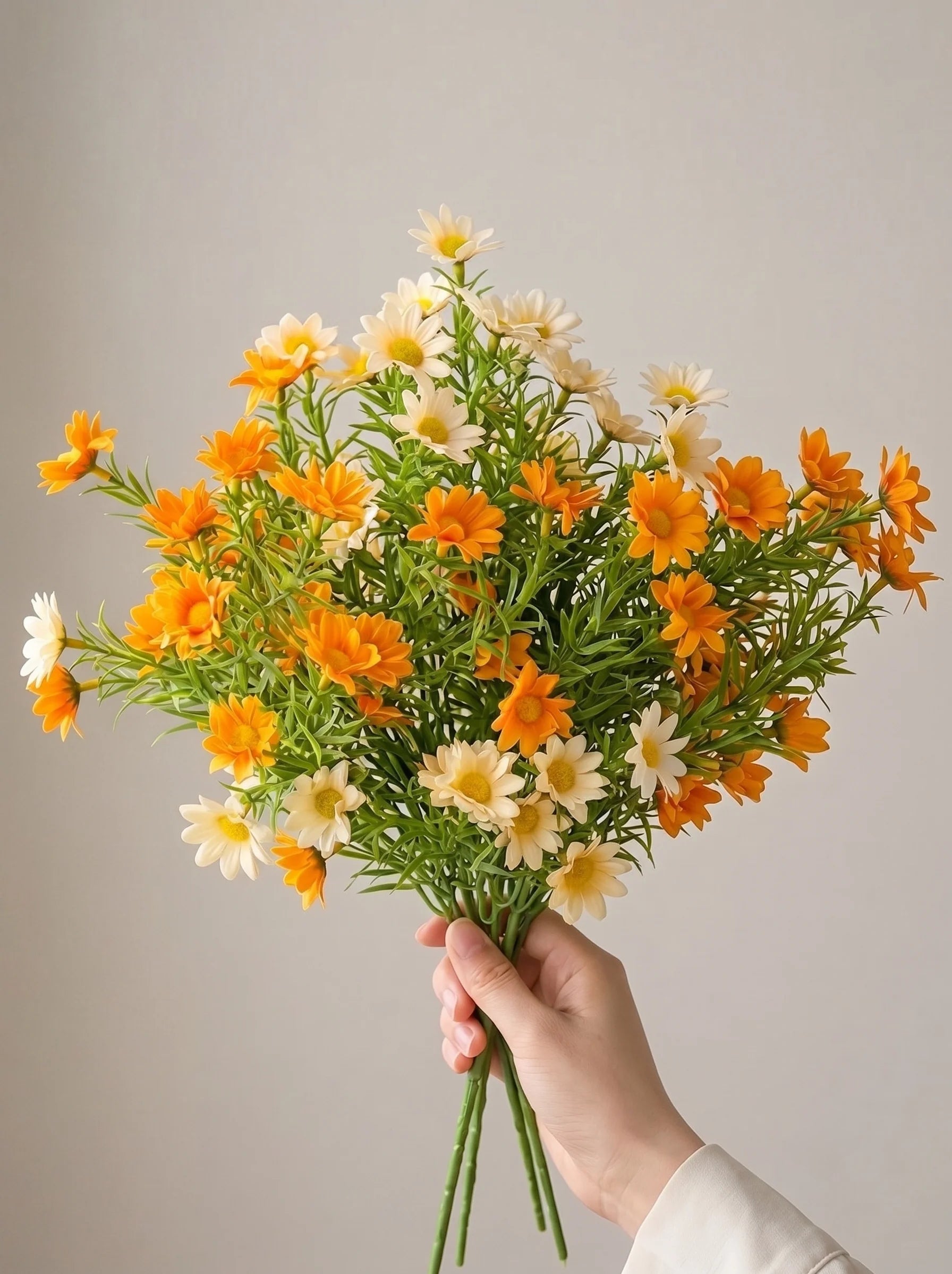 Minimalist Sunset Daisy Tabletop Faux Floral Arrangement
