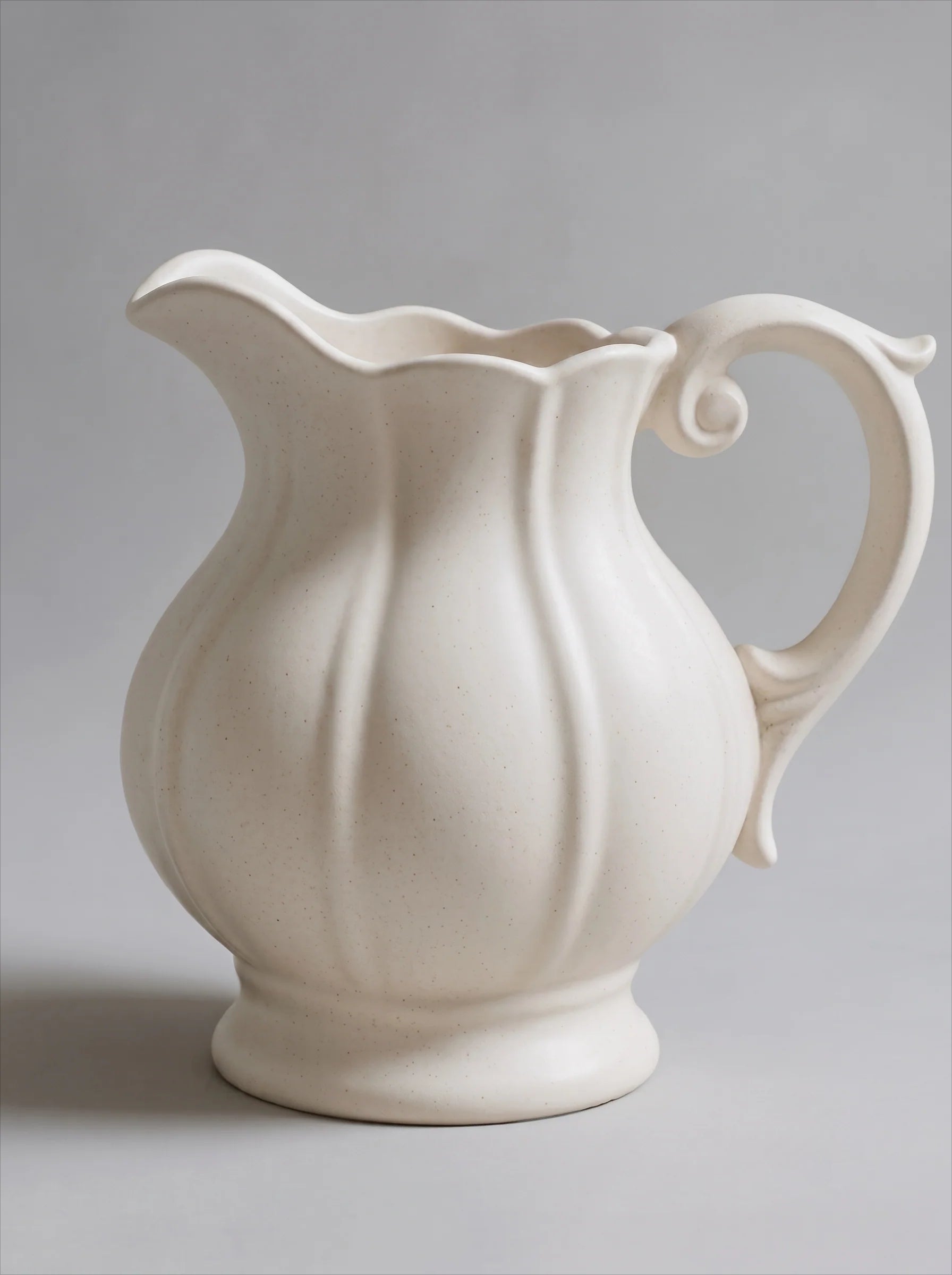 Speckled Ceramic Vase - Creamy White
