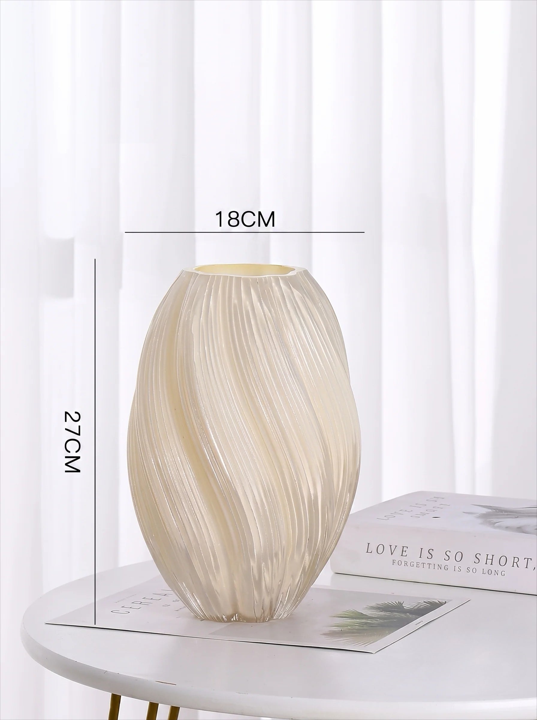 Ripple Art Glass Vase