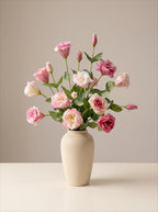 Elegant Blush Lisianthus Artificial Floral Arrangement
