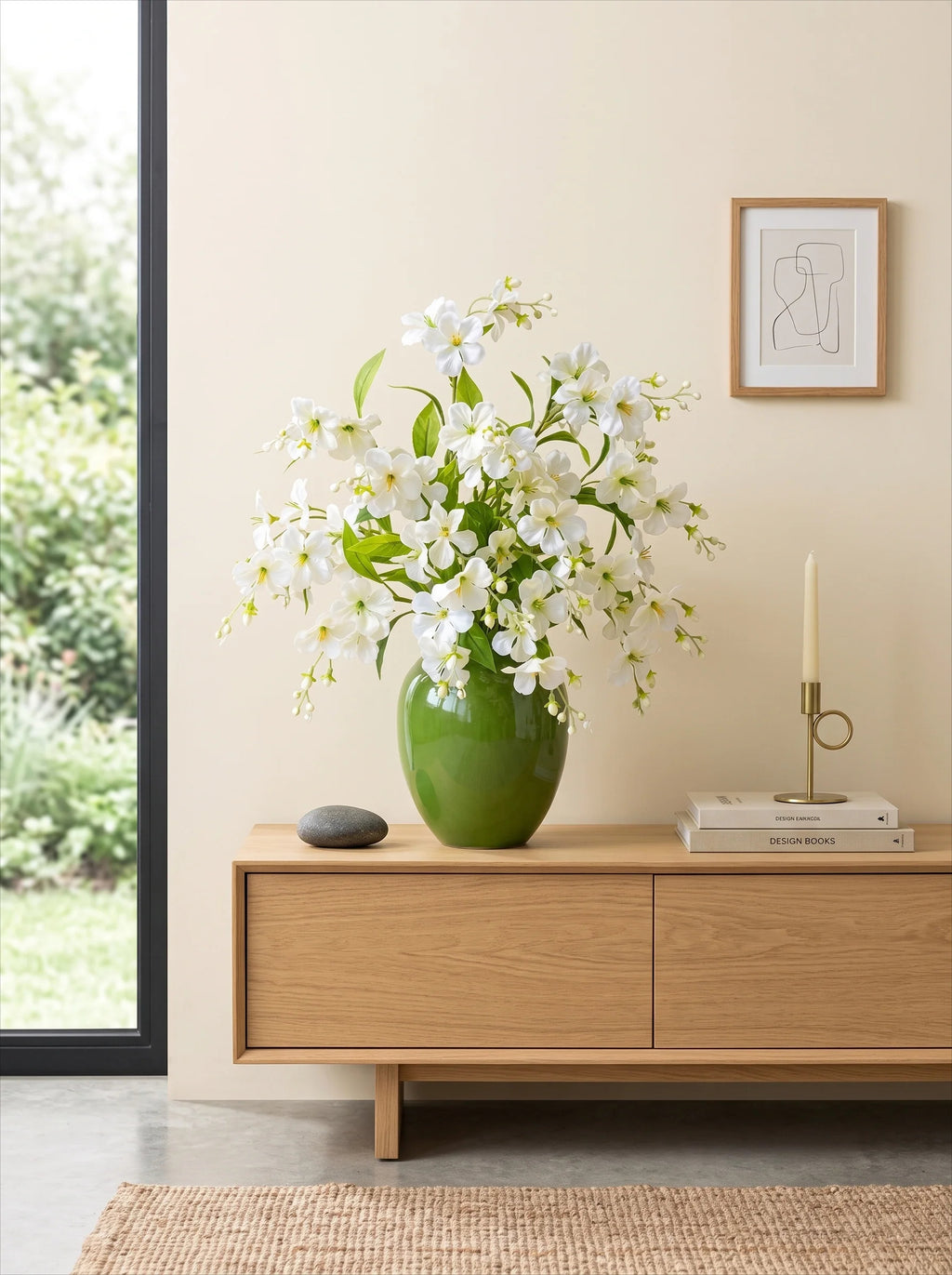 Nordic Luxury White Jasmine Artificial Floral Arrangement