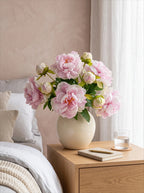 Blush Peony Bloom Faux Floral Arrangement