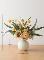 Rustic Charm Artificial Floral Arrangement - Creamy Hues
