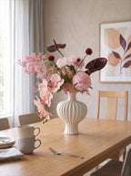 Misty Blush Wabi-Sabi Vase Faux Floral Arrangement