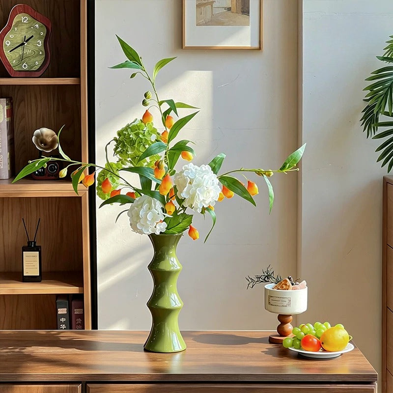 Serene Chinoiserie Sandersonia Lily Elegant Artificial Floral Arrangement