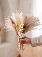 Faux Pampas Grass & Blossom Neutral Artisan Arrangement