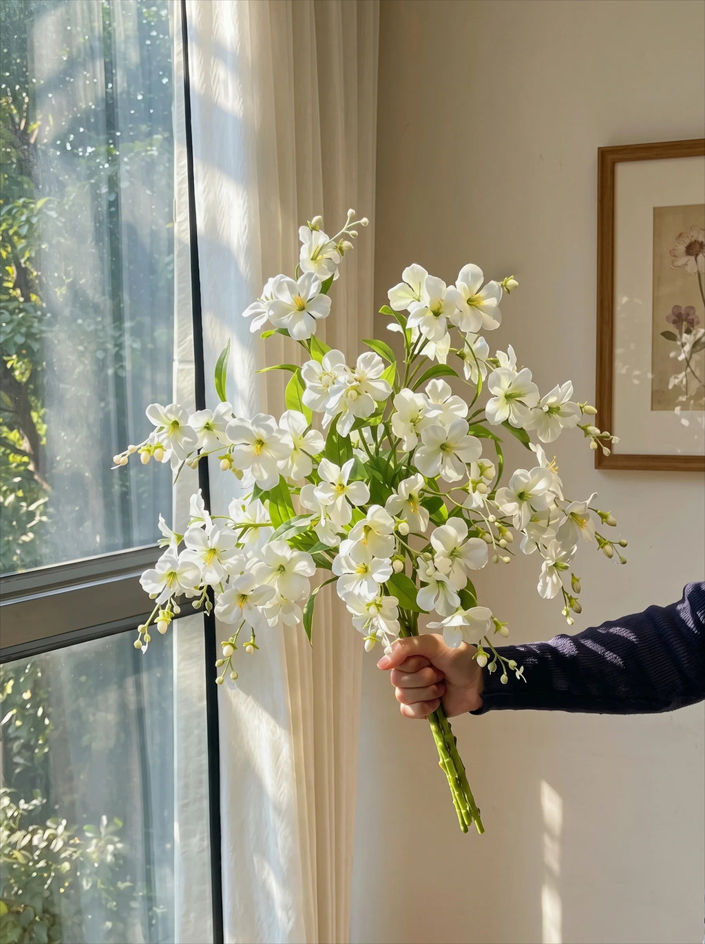 Nordic Luxury White Jasmine Artificial Floral Arrangement