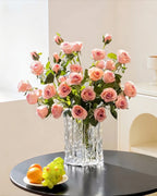 Dusk Blush Rose Faux Floral Arrangement