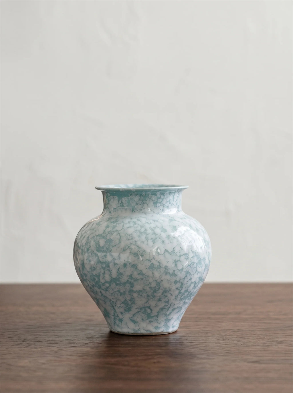 Modern Mint Snowflake Glaze Ceramic Vase