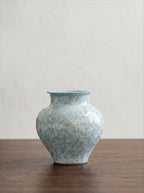 Modern Mint Snowflake Glaze Ceramic Vase