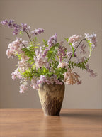 Dusty Lavender Lilac & Fern Faux Floral Arrangement