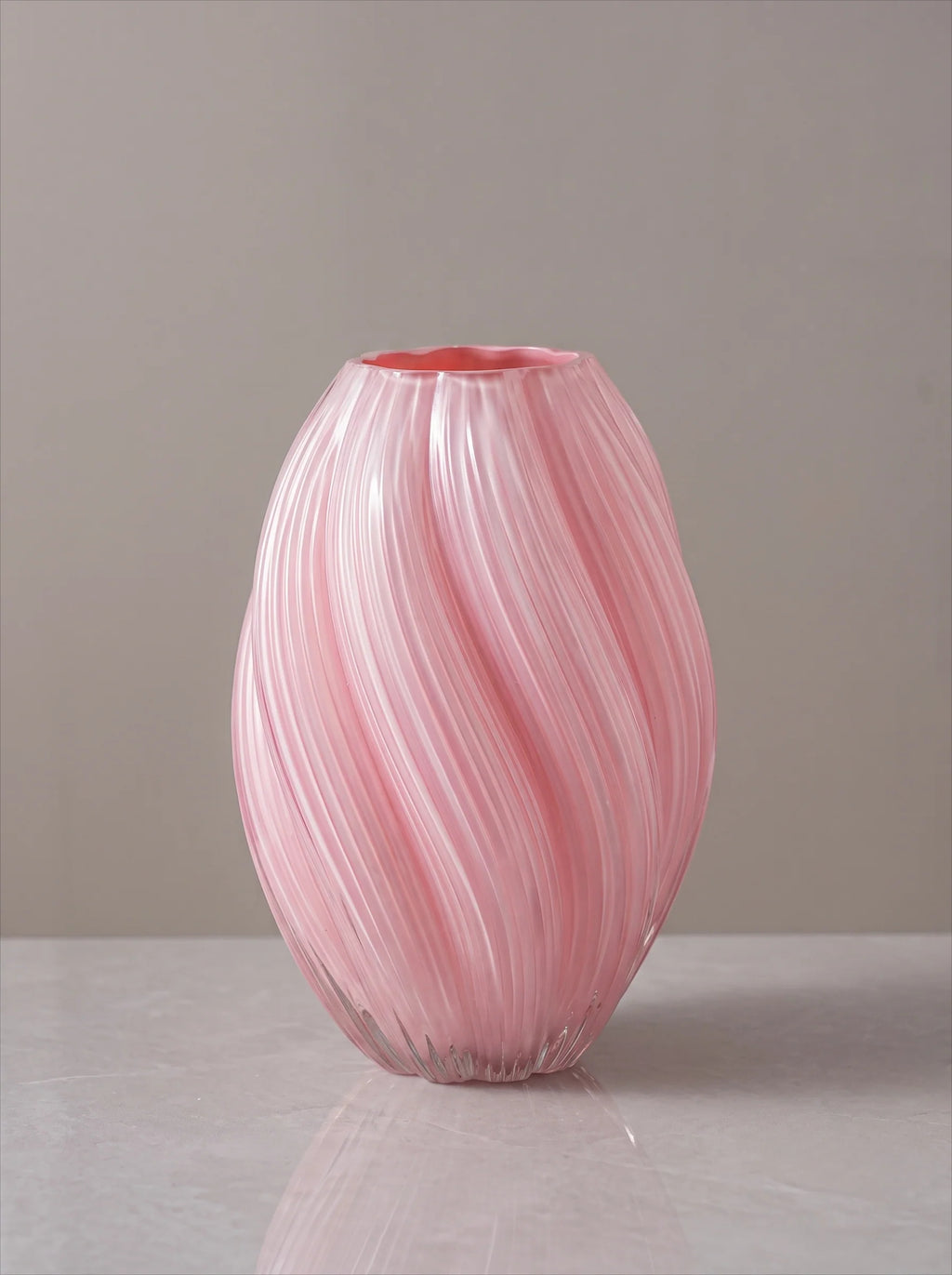 Ripple Art Glass Vase