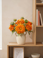 Vintage Fluffy Sunflower Faux Floral Arrangement