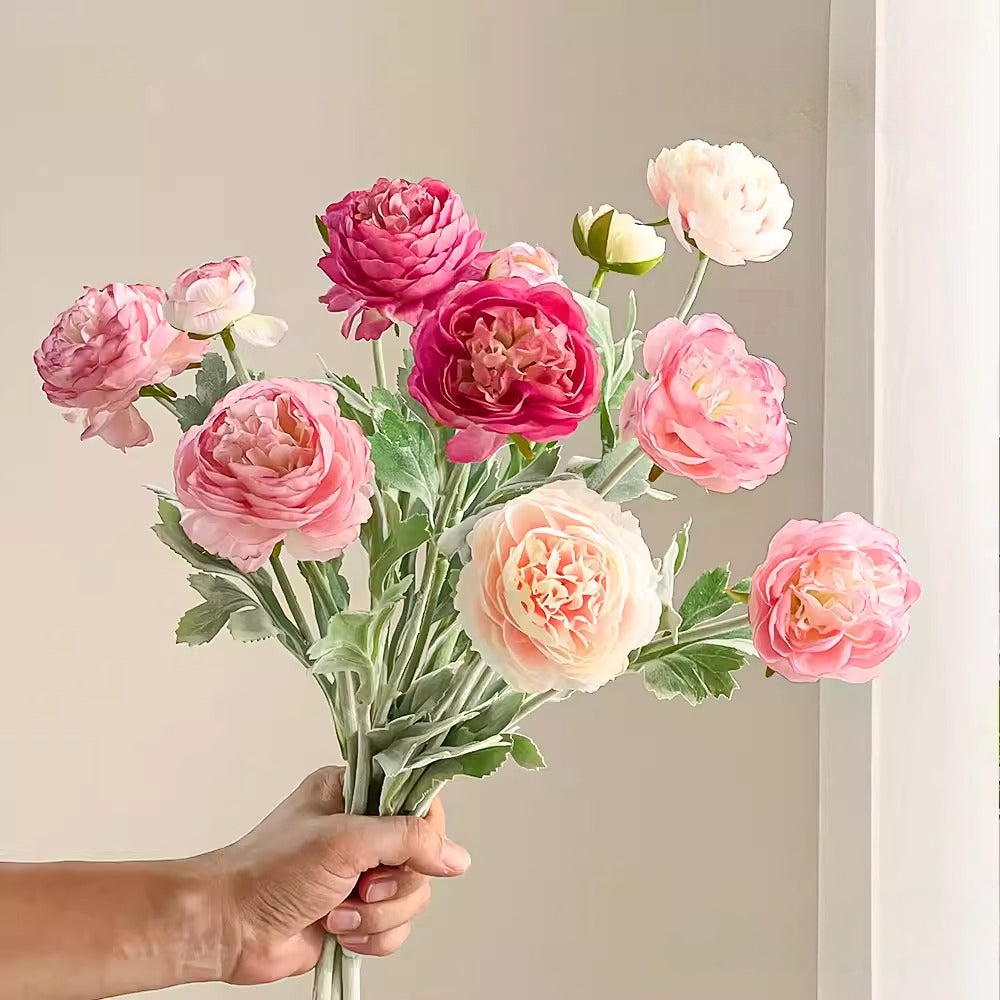 Composition florale fausse Ensemble renoncule vintage