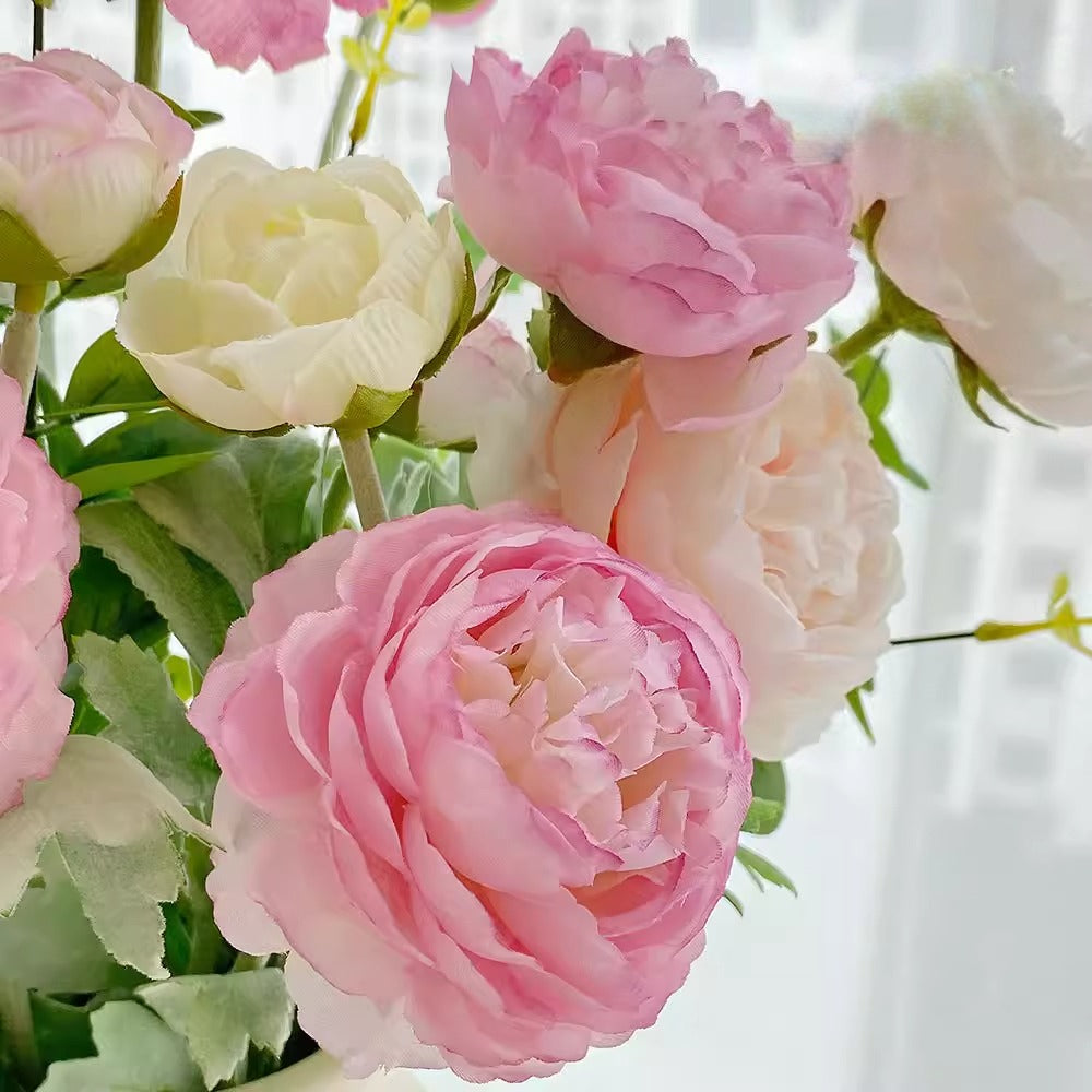 Composition florale fausse Ensemble renoncule vintage