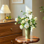 Luxurious Romantic White Starry Rose Artificial Floral Arrangement
