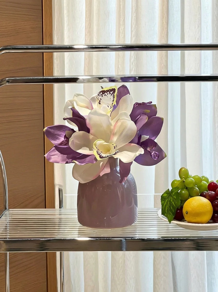 Lavender Cymbidium Faux Floral Arrangement