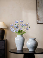 Modern Ice Blue Snowflake Glaze Ceramic Vase