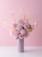 Nordic Pastel Peony Hydrangea Eucalyptus Artificial Floral Arrangement