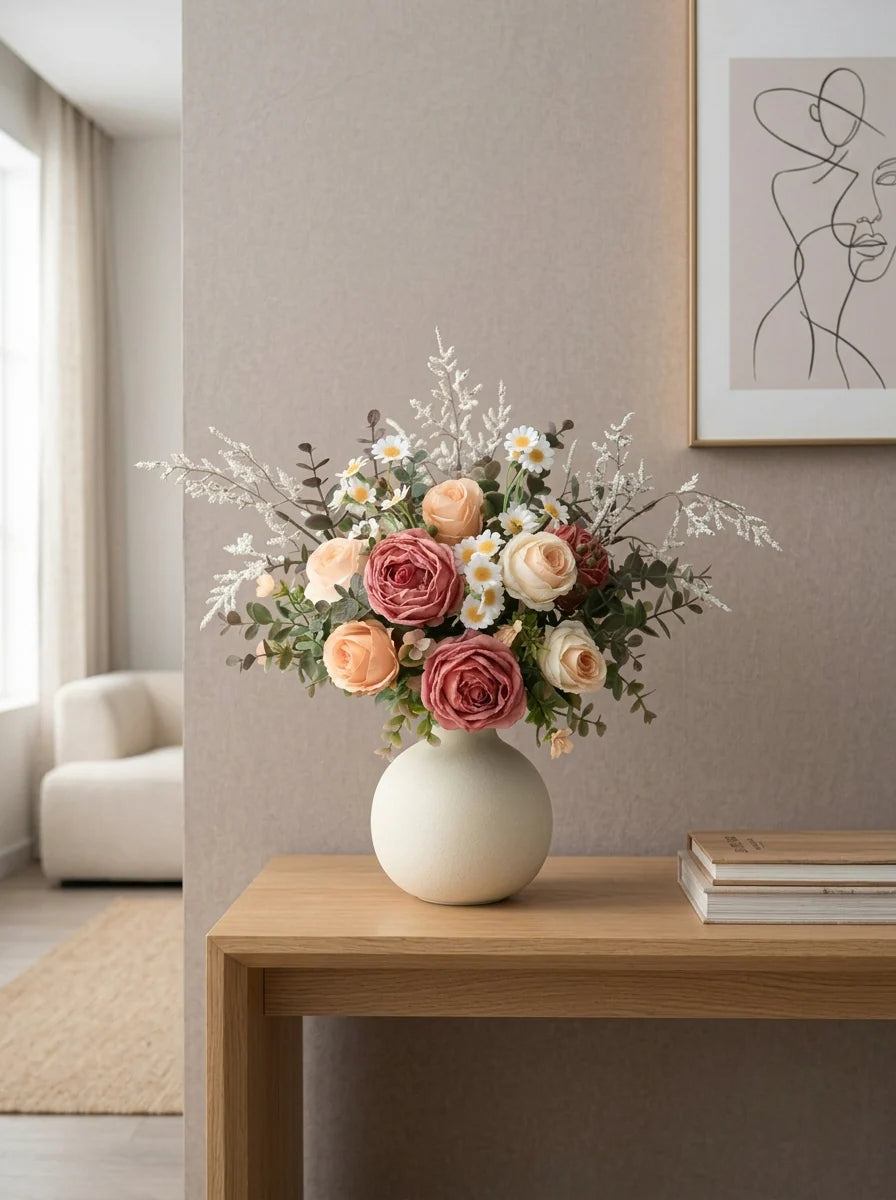 Luxe Blush Serenity Ensemble Faux Floral Arrangement