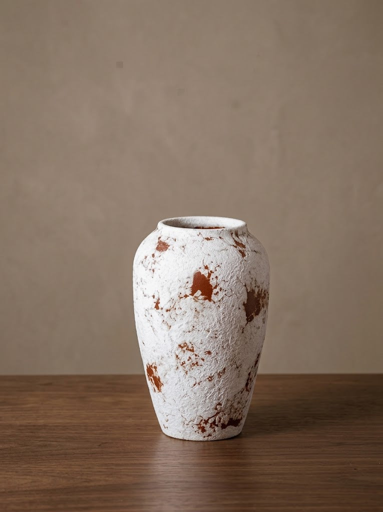 Wabi-Sabi Weathered Terracotta Vase