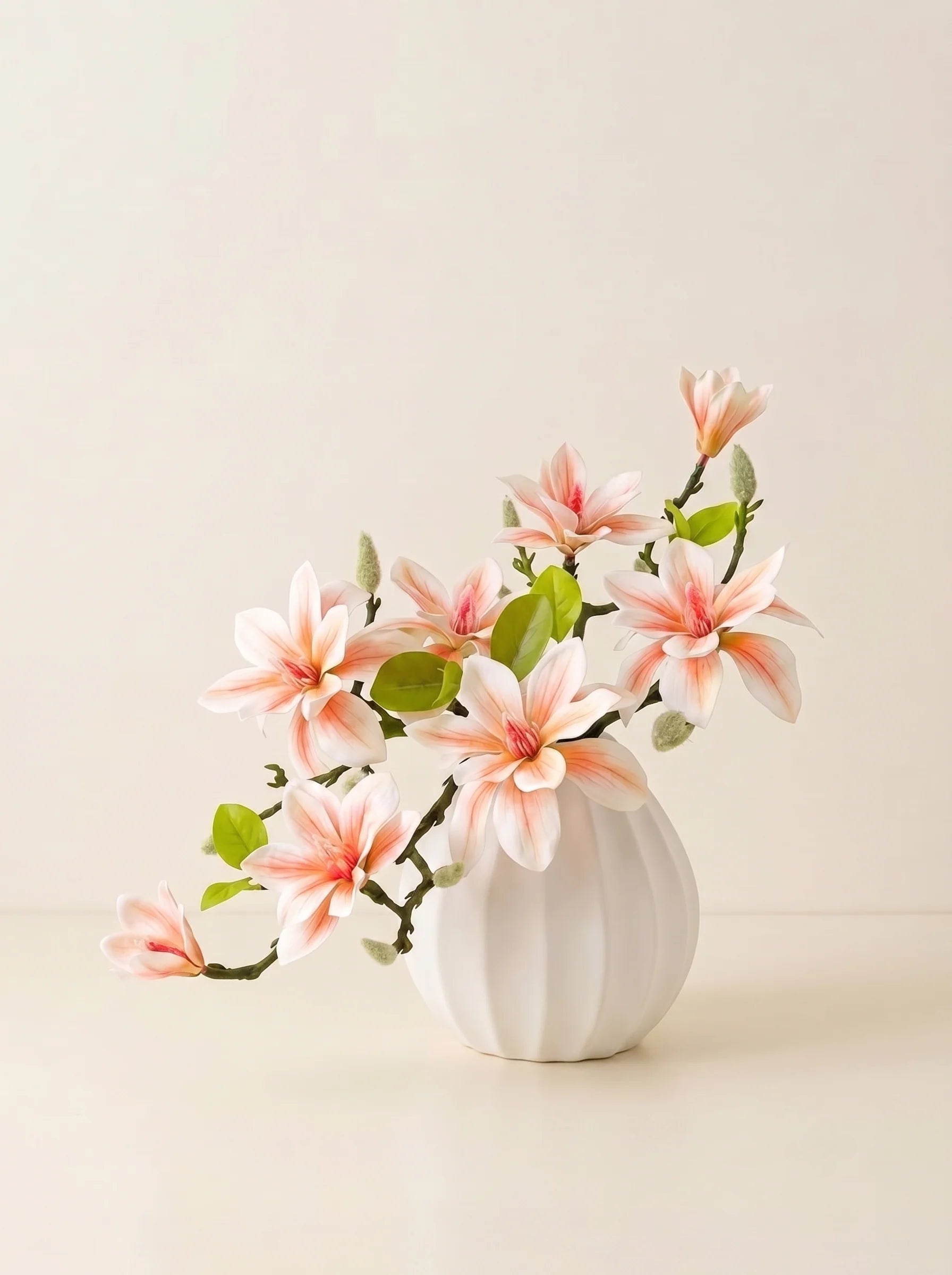 Luxe Ombré Magnolia Tabletop Faux Floral Arrangement