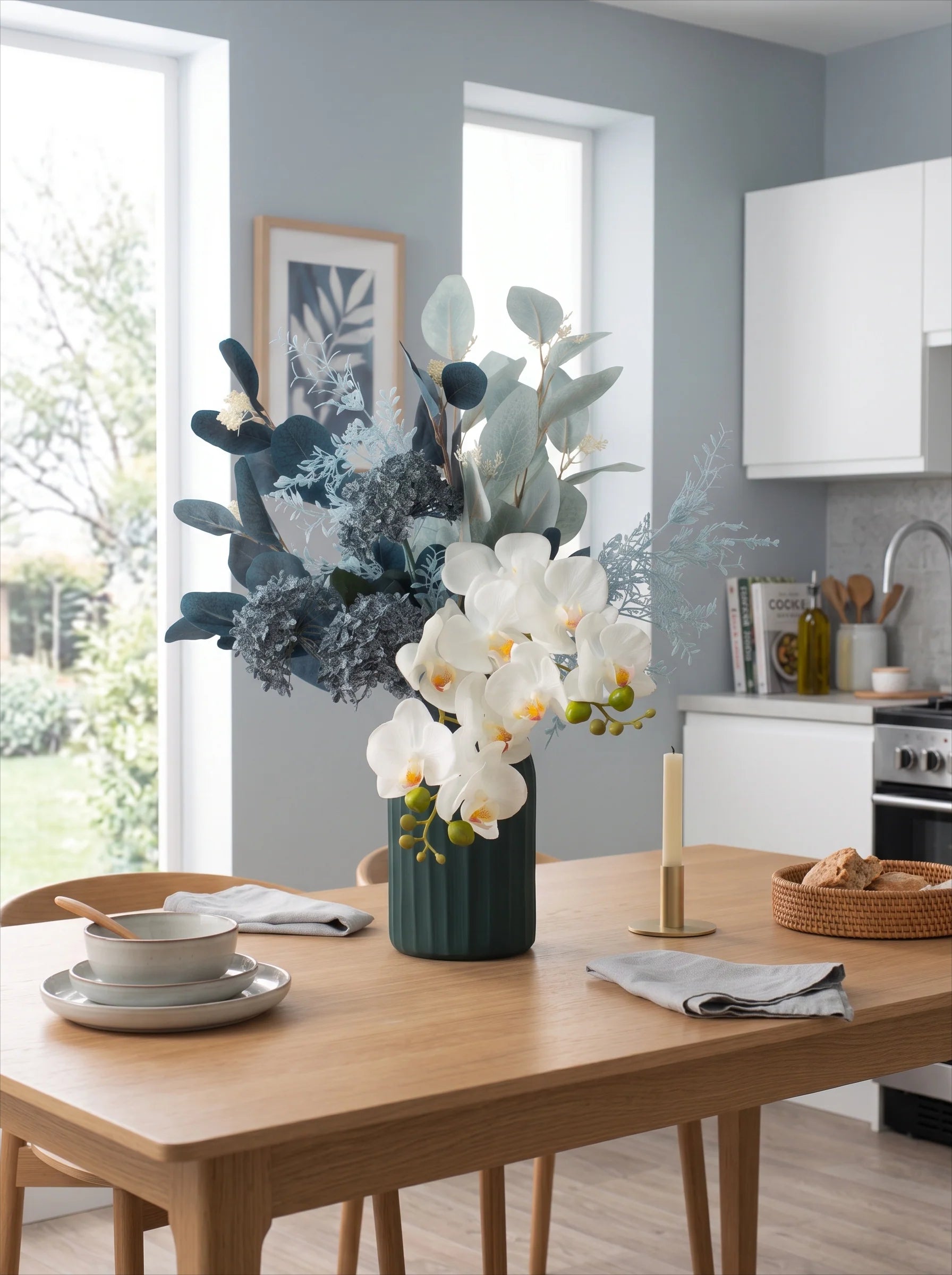 Morandi-Toned Artificial Floral Arrangement