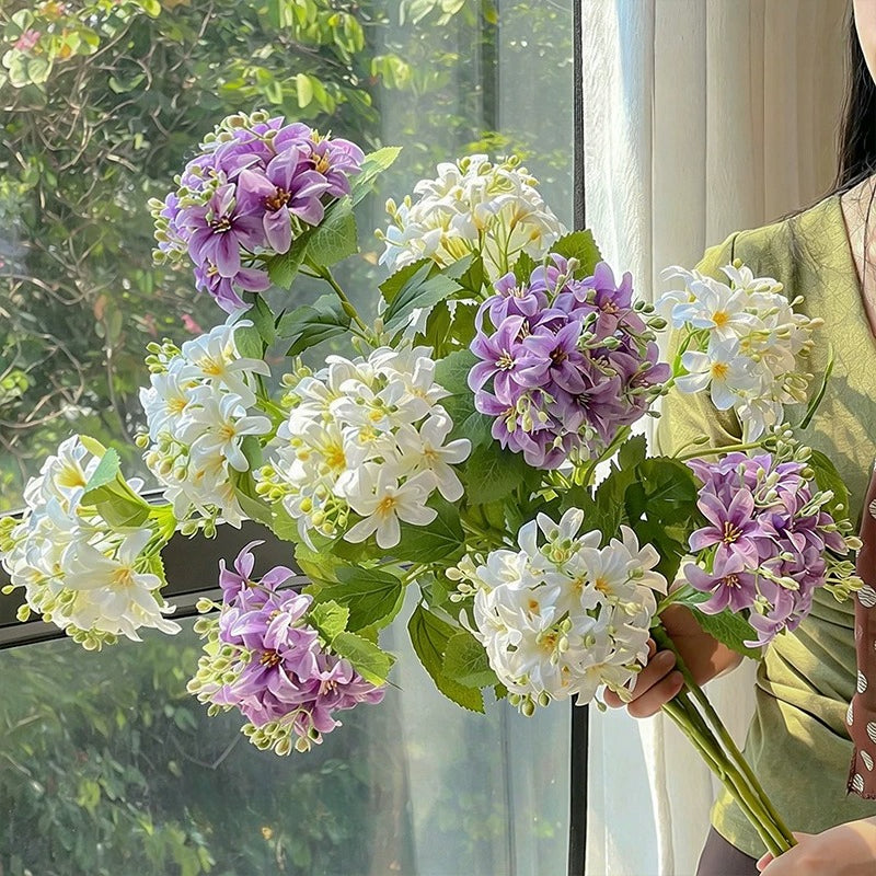 Luxury Real-Touch White Hydrangea Elegant Artificial Floral Arrangement