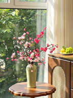 Elegant Zen Asian Plum Blossom Branch Artificial Floral Arrangement