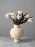 Kunstblumen-Tulpenarrangement - Weiß (10 Stiele / 10 Köpfe)