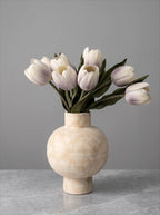 Kunstblumen-Tulpenarrangement - Weiß (10 Stiele / 10 Köpfe)