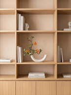 Minimalist Zen Crabapple Branch Luxe Artificial Floral Arrangement