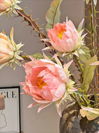 Aprikosen-Protea-Krone Kunstblumenarrangement