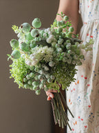 Elegant Green Faux Blueberry & Berry Branch Arrangement